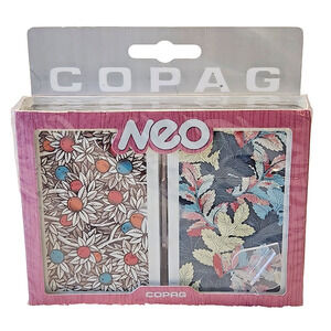 COPAG Neo Nature Floral Foliage Playing Cards 2 Deck Set - NEW SEALED!